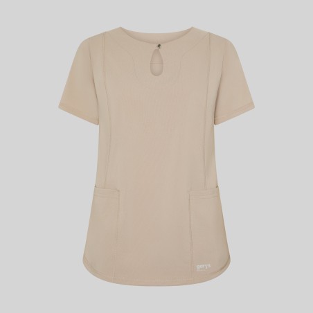 Blusa sanitaria mujer María escote lágrima cómoda | Workers Uniformes