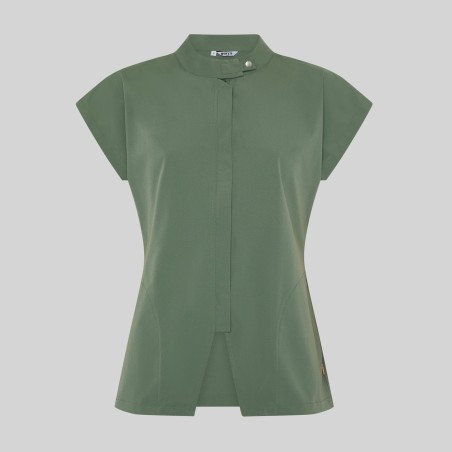 Blusa sanitaria mujer Musa con cremallera cómoda | Workers Uniformes