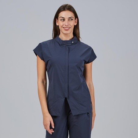 Blusa sanitaria mujer Musa con cremallera cómoda | Workers Uniformes