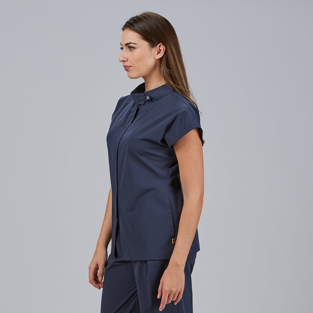 Blusa sanitaria mujer Musa con cremallera cómoda | Workers Uniformes