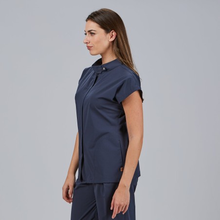 Blusa sanitaria mujer Musa con cremallera cómoda | Workers Uniformes
