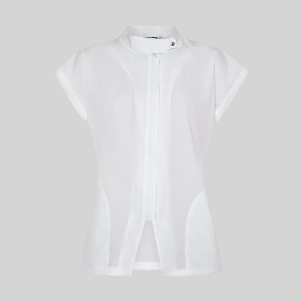 Blusa sanitaria mujer Musa con cremallera cómoda | Workers Uniformes