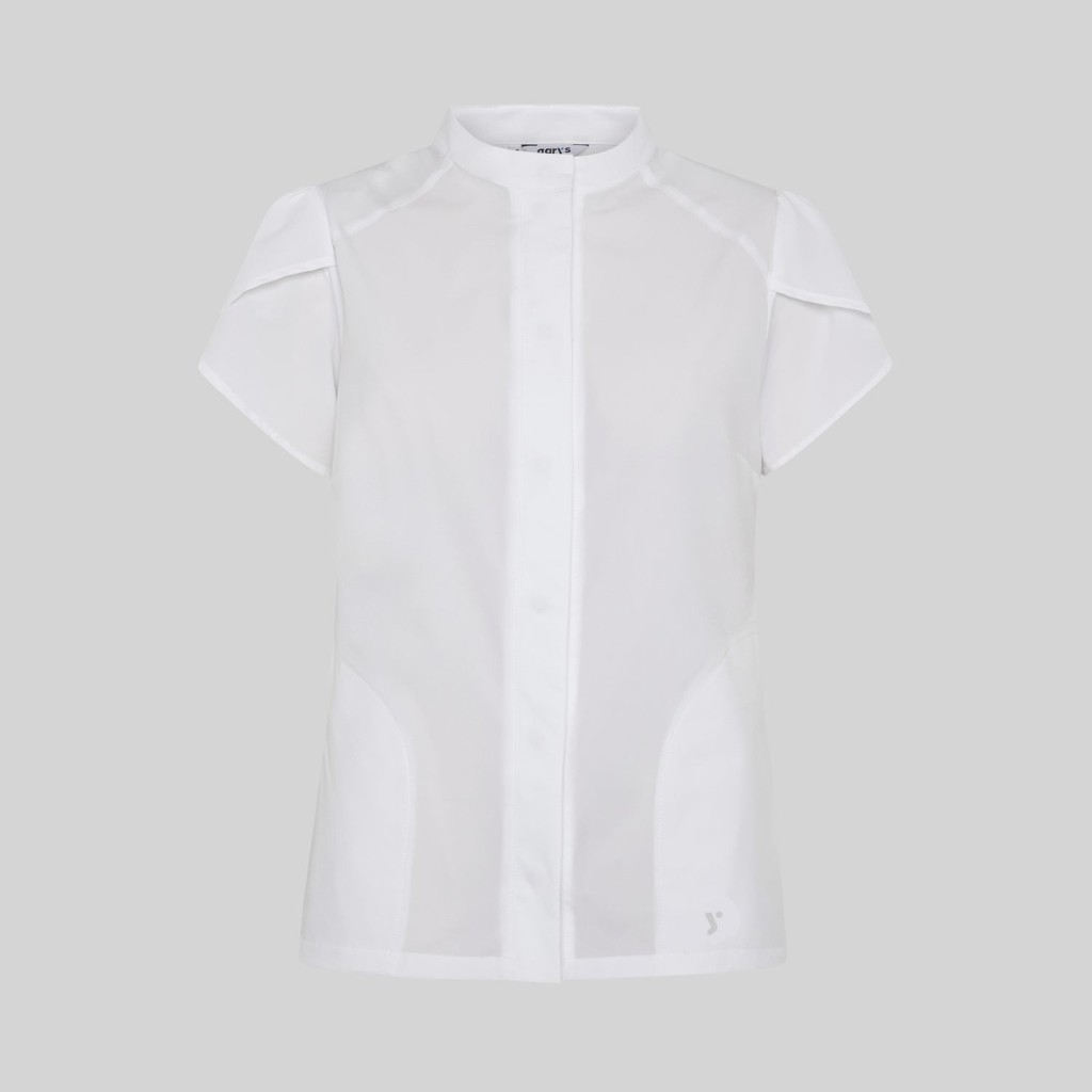 BLUSA MUJER BOTON OCULTO M/C LINA