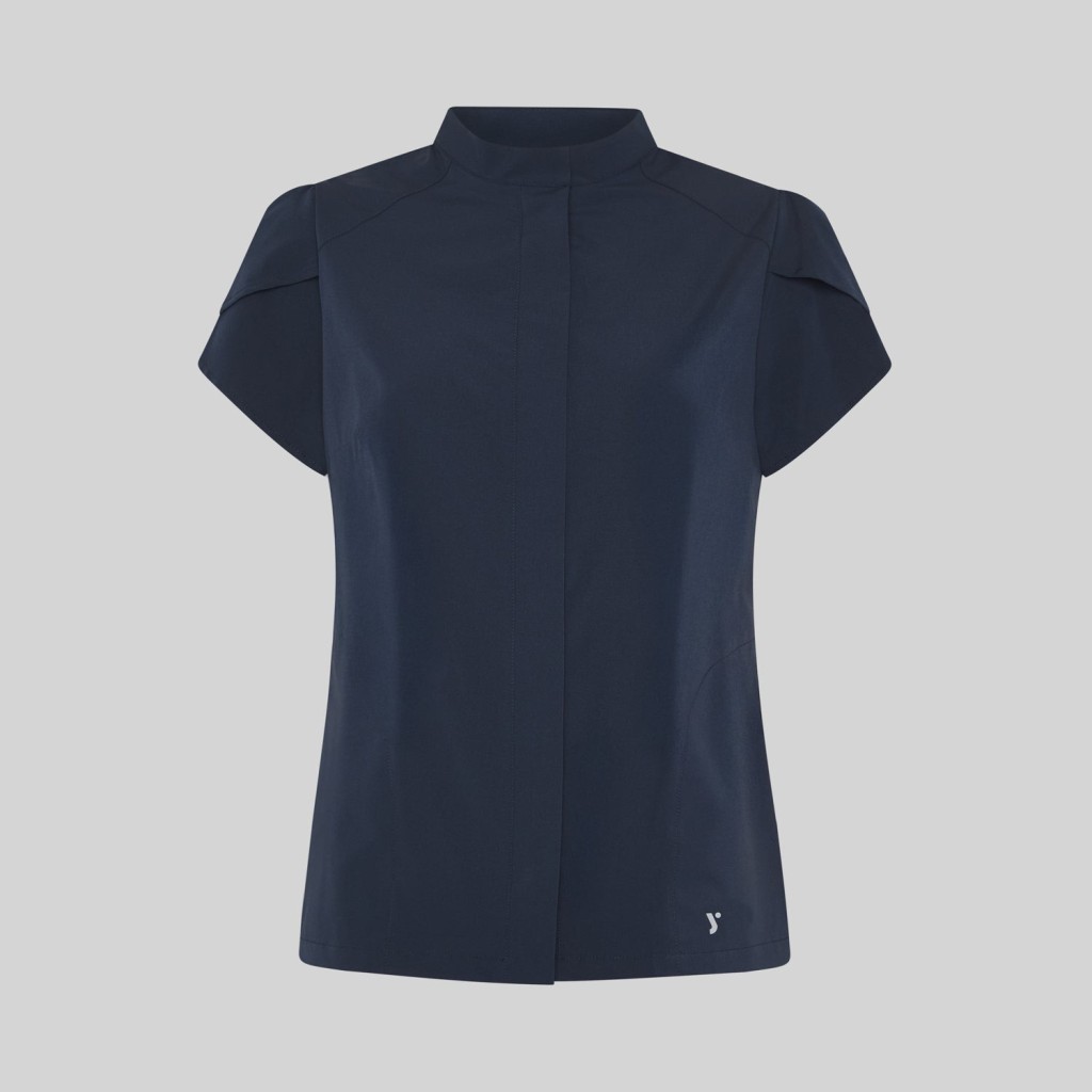 BLUSA MUJER BOTON OCULTO M/C LINA