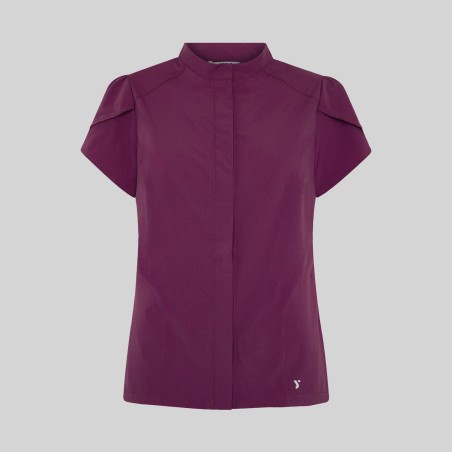 BLUSA MUJER BOTON OCULTO M/C LINA