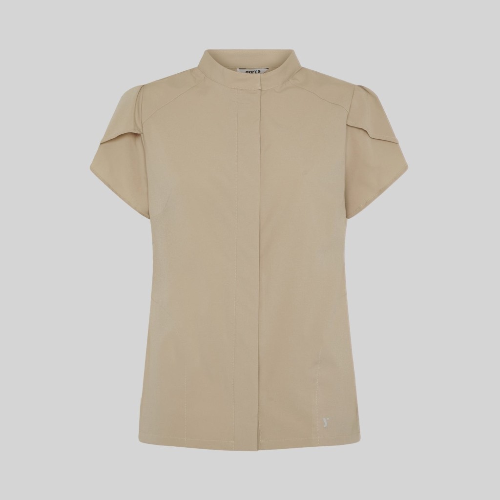 BLUSA MUJER BOTON OCULTO M/C LINA