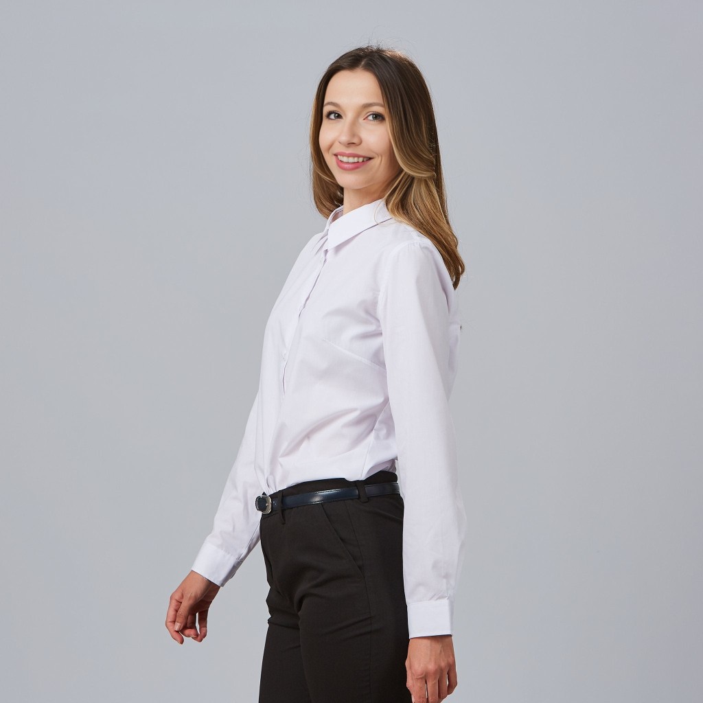 Camisa mujer manga larga con elastano | Workers Uniformes