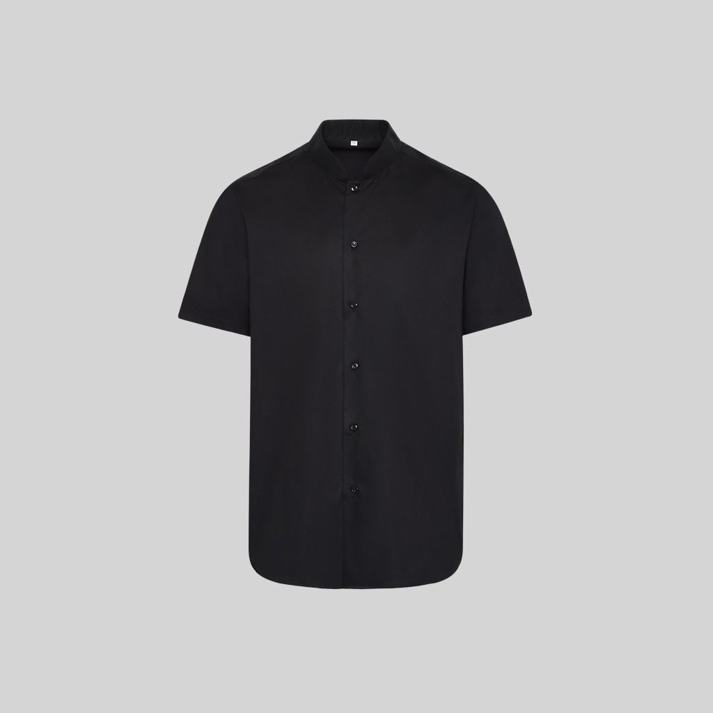 Camisa hombre cuello mao slim fit elastano Garys | WORKERS UNIFORMES
