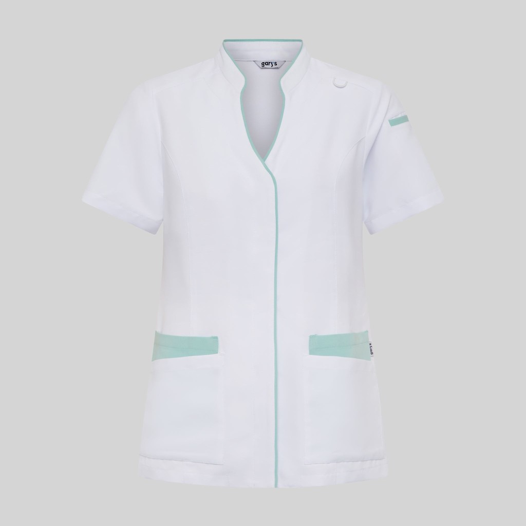 Blusa sanitaria mujer Ylena cuello mao | Workers Uniformes