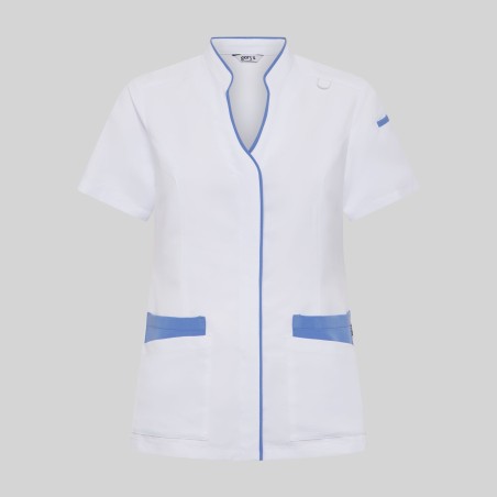 Blusa sanitaria mujer Ylena cuello mao | Workers Uniformes