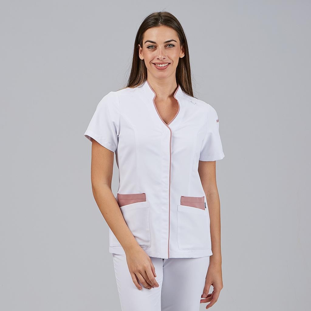 Blusa sanitaria mujer Ylena cuello mao | Workers Uniformes