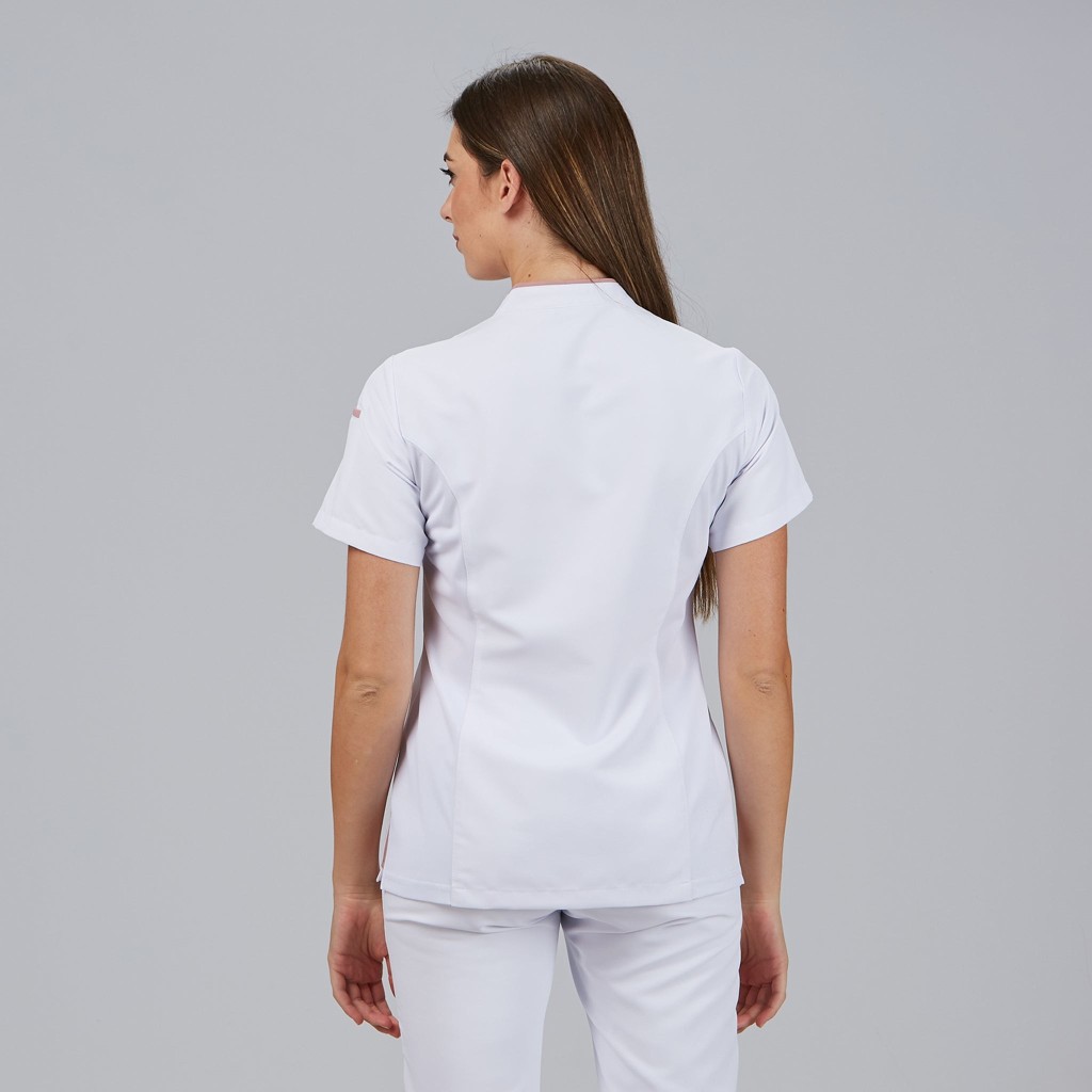 Blusa sanitaria mujer Ylena cuello mao | Workers Uniformes