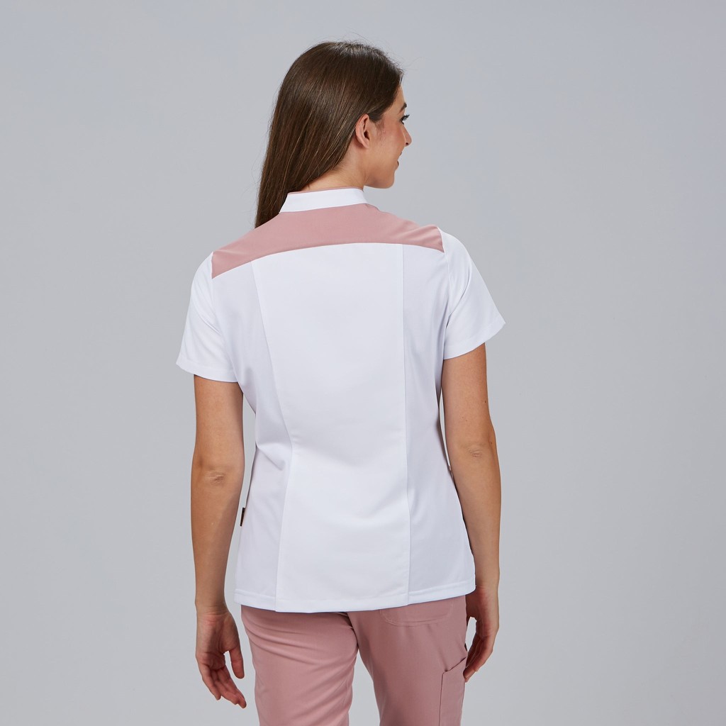 Blusa sanitaria mujer Judit cuello mao | Workers Uniformes