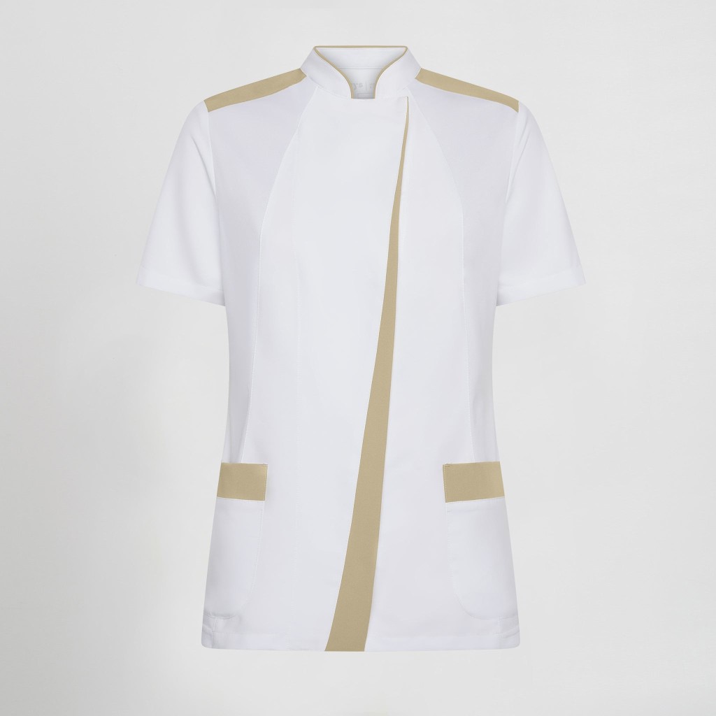Blusa sanitaria mujer Judit cuello mao | Workers Uniformes