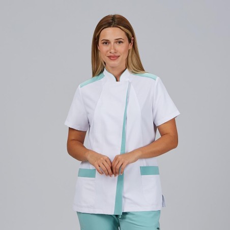 Blusa sanitaria mujer Judit cuello mao | Workers Uniformes