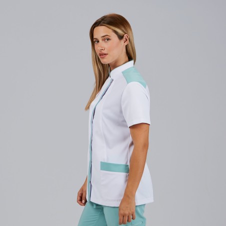 Blusa sanitaria mujer Judit cuello mao | Workers Uniformes