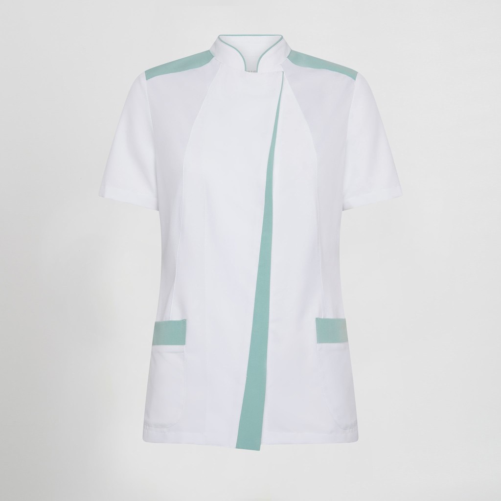 Blusa sanitaria mujer Judit cuello mao | Workers Uniformes