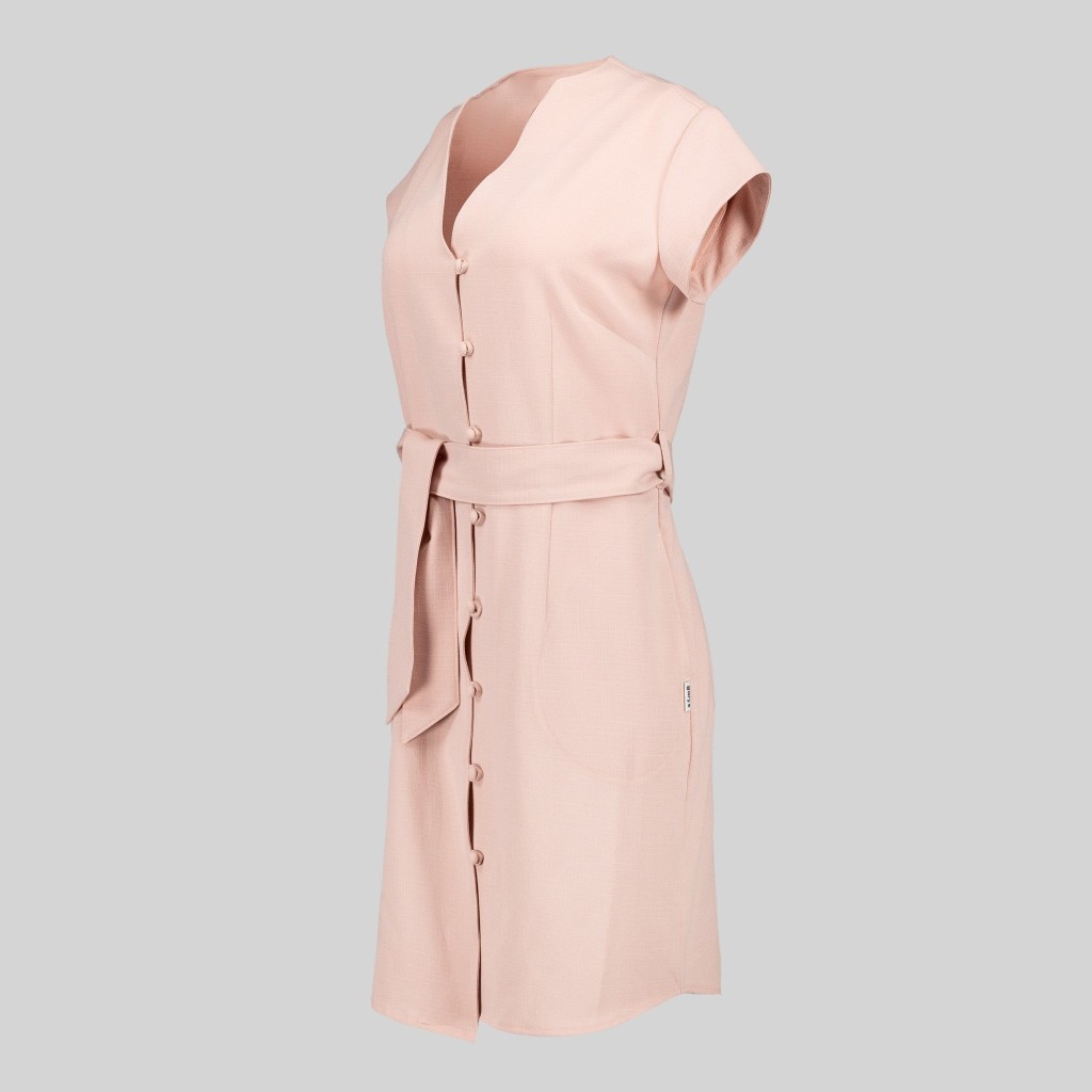 VESTIDO BOTON FORRADO VIVAZ X.LINEN