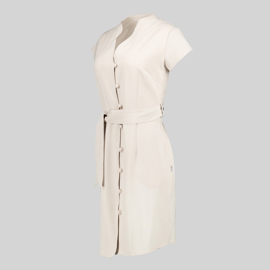 VESTIDO BOTON FORRADO VIVAZ X.LINEN