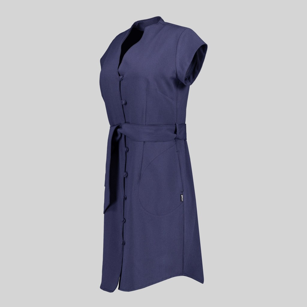 VESTIDO BOTON FORRADO VIVAZ X.LINEN