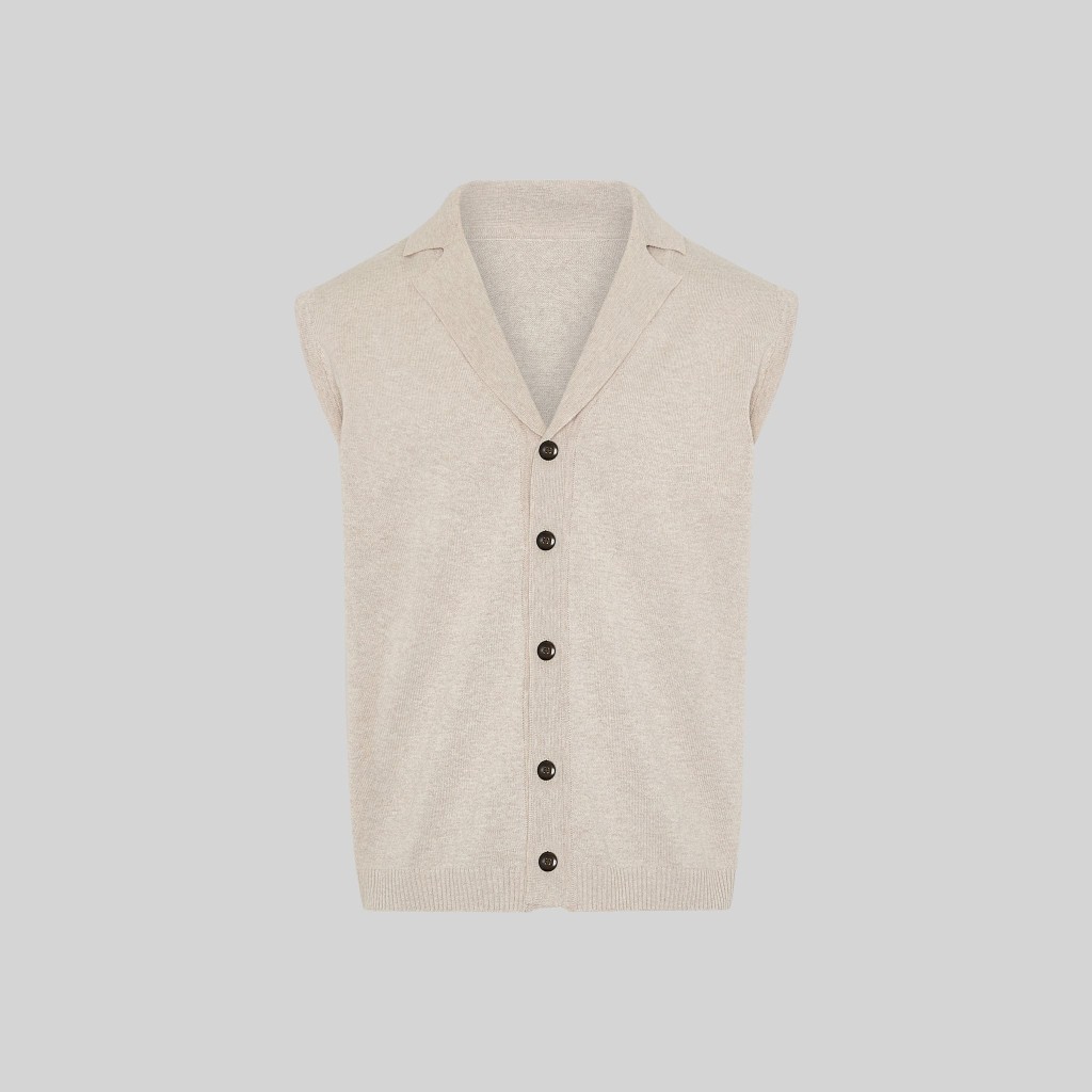 CHALECO CUELLO SOLAPA ABOTONADO HOMBRE