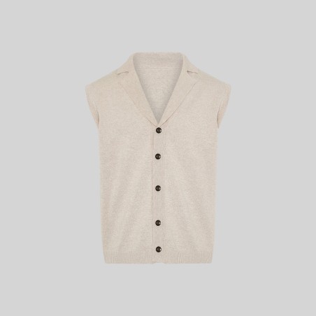 CHALECO CUELLO SOLAPA ABOTONADO HOMBRE