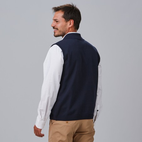 CHALECO CUELLO SOLAPA ABOTONADO HOMBRE