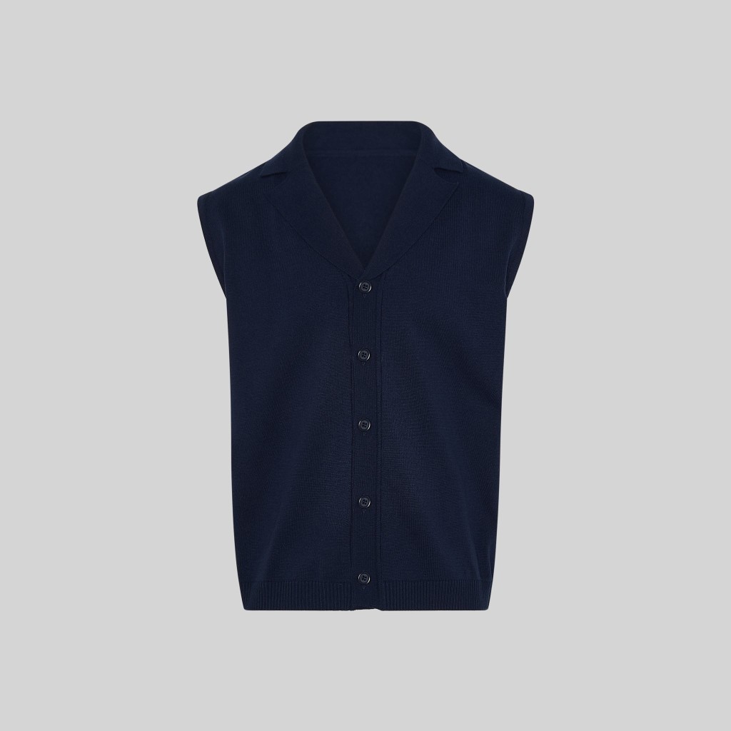 CHALECO CUELLO SOLAPA ABOTONADO HOMBRE