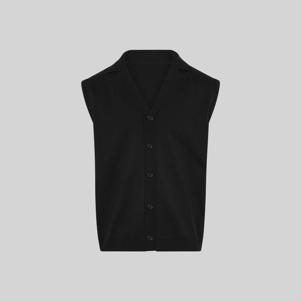 CHALECO CUELLO SOLAPA ABOTONADO HOMBRE