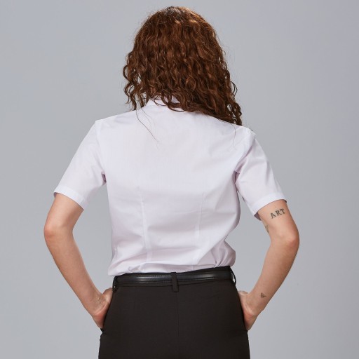 Camisa mujer manga corta cuello mao elastán | Workers Uniformes 2