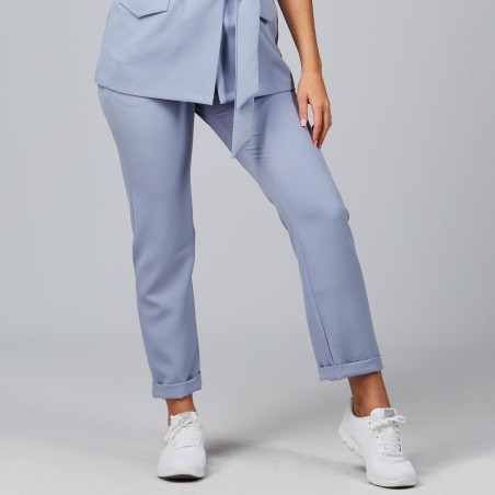Pantalón mujer bielástico bajo vuelto | Workers Uniformes