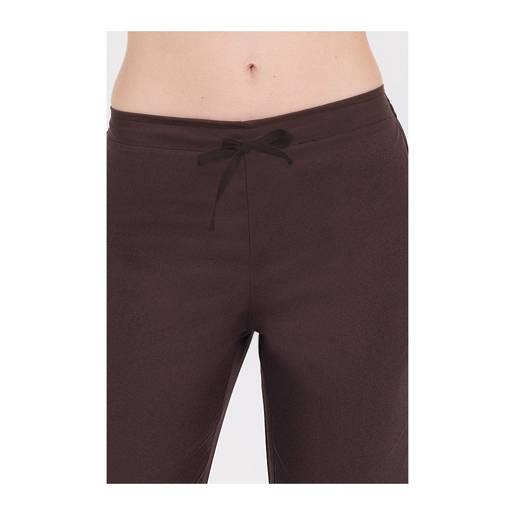 Pantalón mujer marrón acampanado Dyneke | Workers Uniformes
