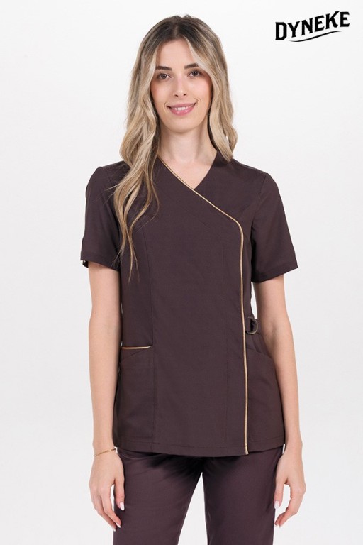 Chaqueta mujer marrón estética Dyneke | Workers Uniformes
