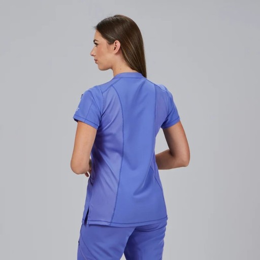 Blusa mujer Nancy cuello canalé | Workers Uniformes 2