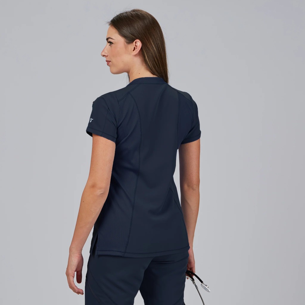 Blusa mujer Nancy cuello canalé | Workers Uniformes