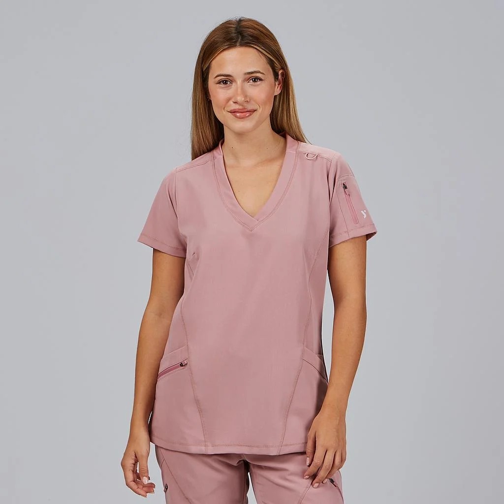 Blusa mujer Nancy cuello canalé | Workers Uniformes