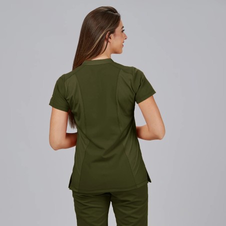 Blusa mujer Nancy cuello canalé | Workers Uniformes
