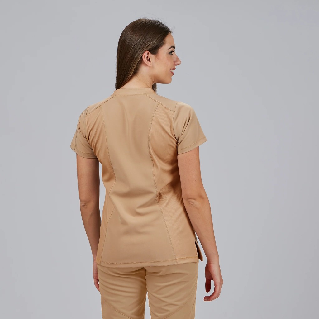 Blusa mujer Nancy cuello canalé | Workers Uniformes