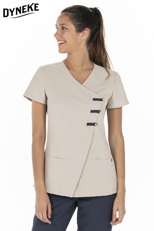 CHAQUETA PRESILLAS MICROFIBRA BEIGE