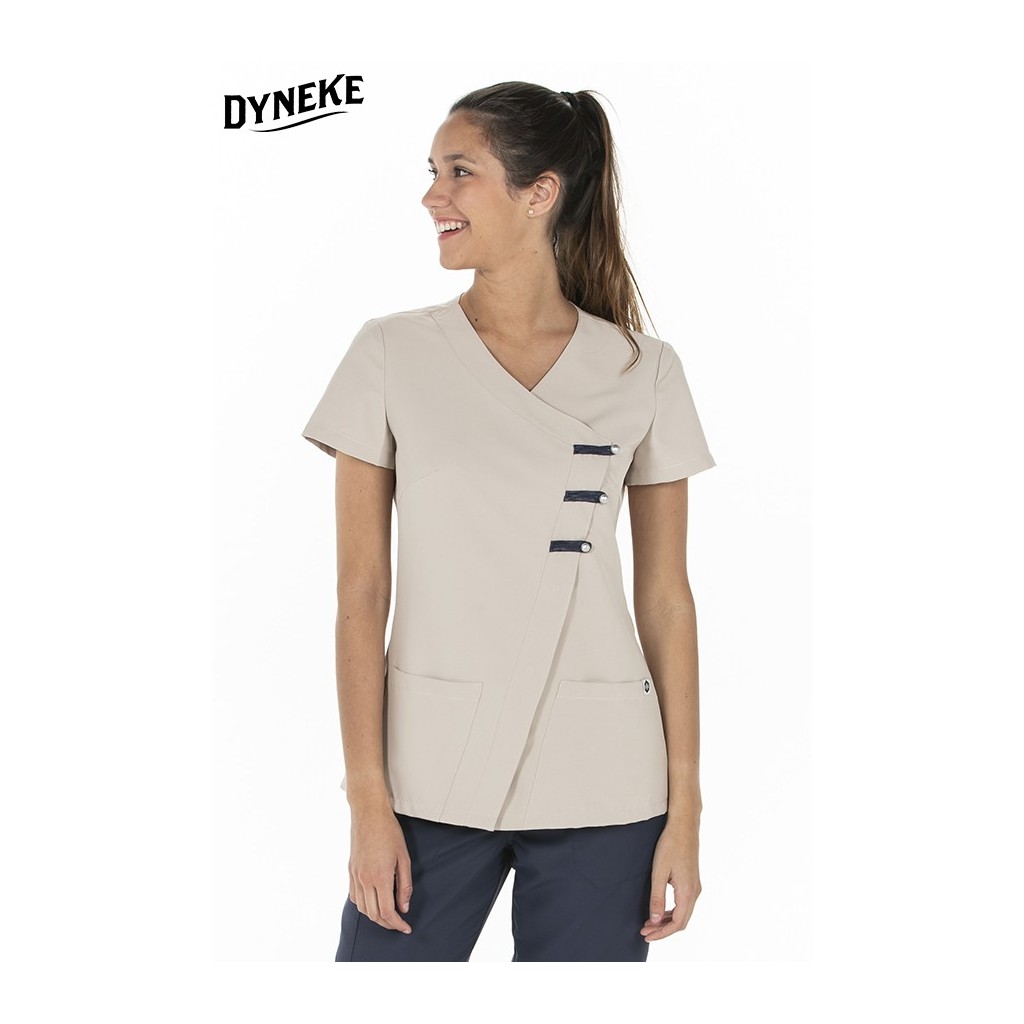 CHAQUETA PRESILLAS MICROFIBRA BEIGE