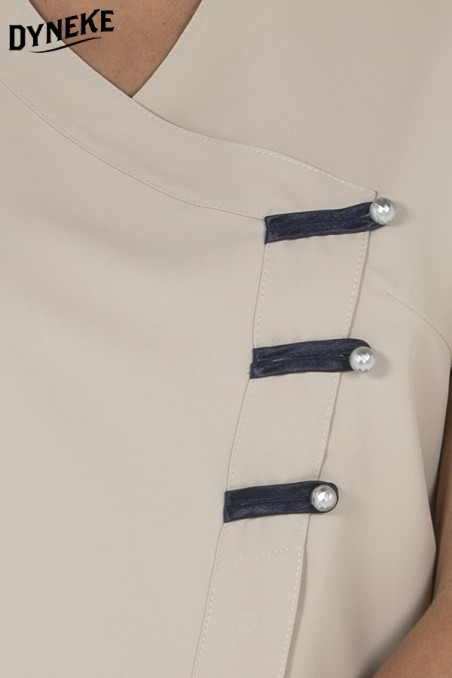 CHAQUETA PRESILLAS MICROFIBRA BEIGE