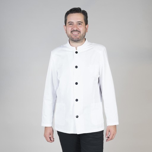 CHAQUETA HOMBRE CUELLO MAO BLANCA 2